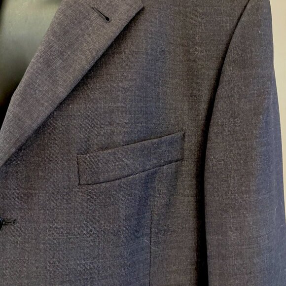 SALE! BURBERRY London Vintage Wool Blazer Black Classic Buttons Size 42R - Picture 3 of 15